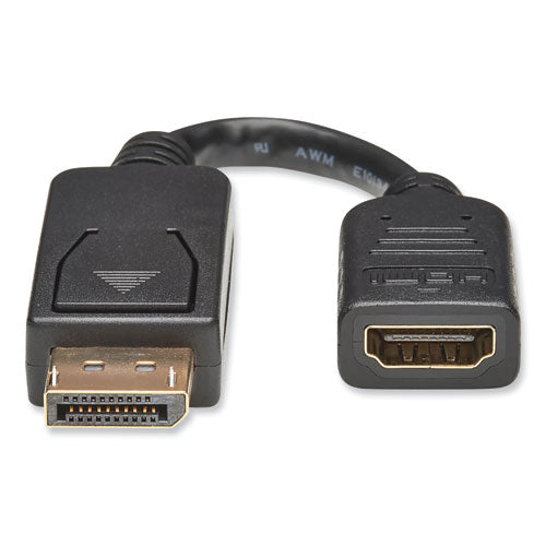 Image of Tripp Lite by Eaton P136-000 DisplayPort to HDMI Adapter Cable, 6", Black