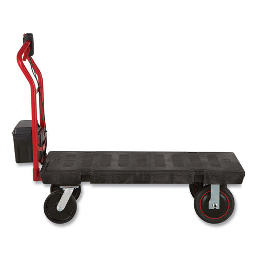 Image of Rubbermaid® Commercial 2173663 Motorized Kit For 24" X 48" Platform Trucks, Medium, Dc Motor, 60 V Lithium-Ion Battery, 0.5 Mph To 3 Mph, Black/red