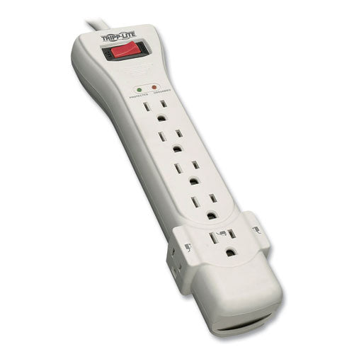 Image of Tripp Lite by Eaton SUPER7 Protect It! Surge Suppressor, 7 AC Outlets, 7 ft Cord, 2,160 J, Light Gray