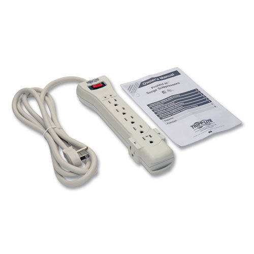 Image of Tripp Lite by Eaton SUPER7 Protect It! Surge Suppressor, 7 AC Outlets, 7 ft Cord, 2,160 J, Light Gray
