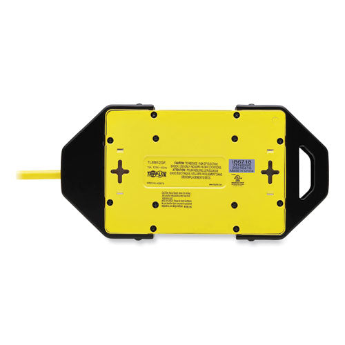 Image of Tripp Lite by Eaton TLM812GF Power It! Safety Power Strip with GFCI Plug, 8 Outlets, 12 ft Cord, Yellow/Black