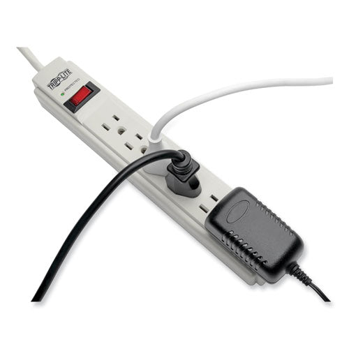 Image of Tripp Lite by Eaton TLP604 Protect It! Surge Suppressor, 6 AC Outlets, 4 ft. Cord, 790 J, Light Gray