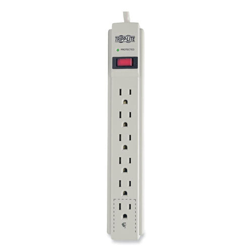 Image of Tripp Lite by Eaton TLP604 Protect It! Surge Suppressor, 6 AC Outlets, 4 ft. Cord, 790 J, Light Gray