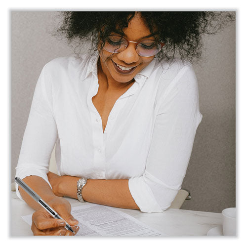 Image of uniball® 70129 VISION Rollerball Pen, Stick, Bold 1 mm, Blue Ink, Black/Blue/Clear Barrel, Dozen