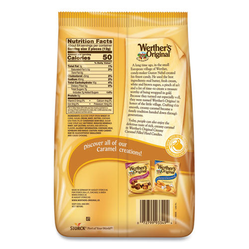 Image of Werther's® Original® SUL46055 Hard Candies, Caramel, 27 oz Bag