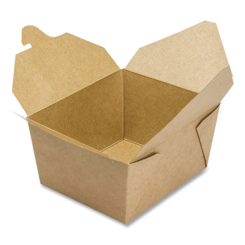 Image of GEN KS10120 Reclosable Kraft Take-Out Box, 30 oz, 5.06 x 4.27 x 2.4, Brown, Paper, 450/Carton