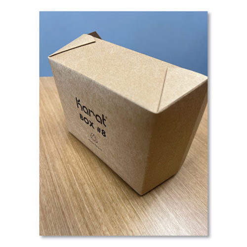 Image of GEN KS10124 Reclosable Kraft Take-Out Box, 48 oz, 6.93 x 5.62 x 2.4, Brown, Paper, 300/Carton