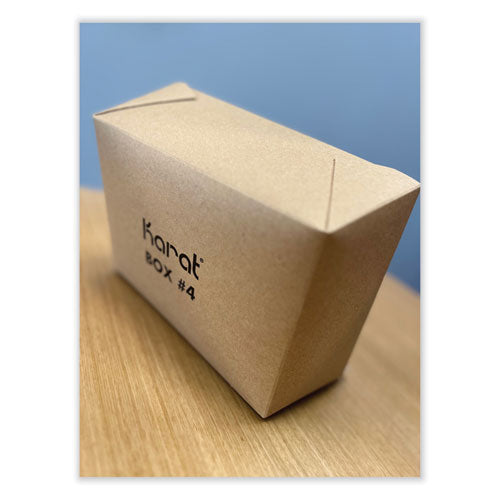 Image of GEN KS10123 Reclosable Kraft Take-Out Box, 110 oz, 8.93 x 6.65 x 3.5, Brown, Paper, 160/Carton