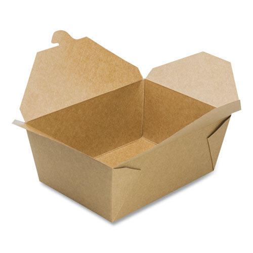 Image of GEN KS10123 Reclosable Kraft Take-Out Box, 110 oz, 8.93 x 6.65 x 3.5, Brown, Paper, 160/Carton