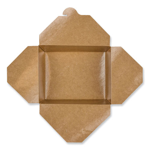 Image of GEN KS10124 Reclosable Kraft Take-Out Box, 48 oz, 6.93 x 5.62 x 2.4, Brown, Paper, 300/Carton