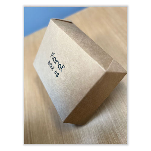 Image of GEN KS10122 Reclosable Kraft Take-Out Box, 76 oz, 8.58 x 6.28 x 2.4, Brown, Paper, 200/Carton
