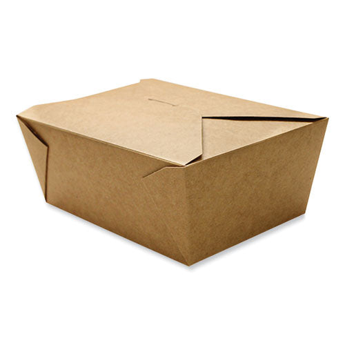 Image of GEN KS10123 Reclosable Kraft Take-Out Box, 110 oz, 8.93 x 6.65 x 3.5, Brown, Paper, 160/Carton