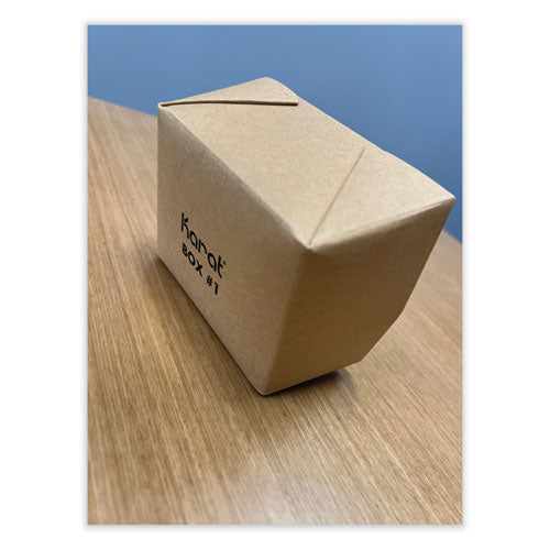 Image of GEN KS10120 Reclosable Kraft Take-Out Box, 30 oz, 5.06 x 4.27 x 2.4, Brown, Paper, 450/Carton