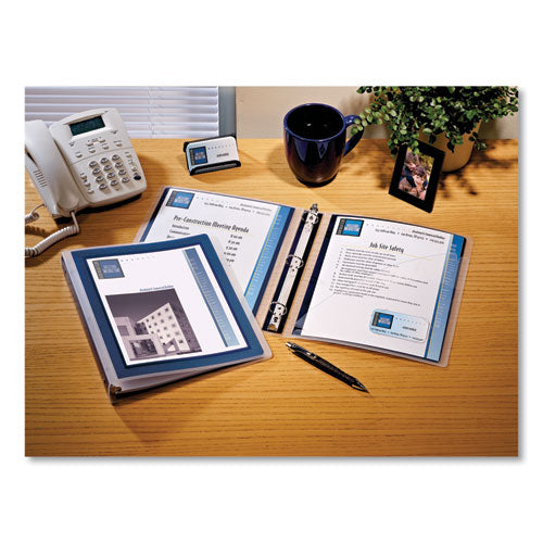 Image of Avery® 17638 Flexi-View Binder With Round Rings, 3 Rings, 1.5" Capacity, 11 X 8.5, Navy Blue