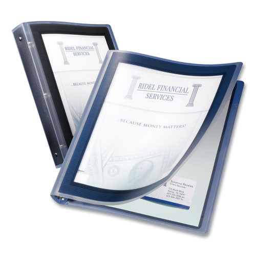 Image of Avery® 17637 Flexi-View Binder With Round Rings, 3 Rings, 1.5" Capacity, 11 X 8.5, Black