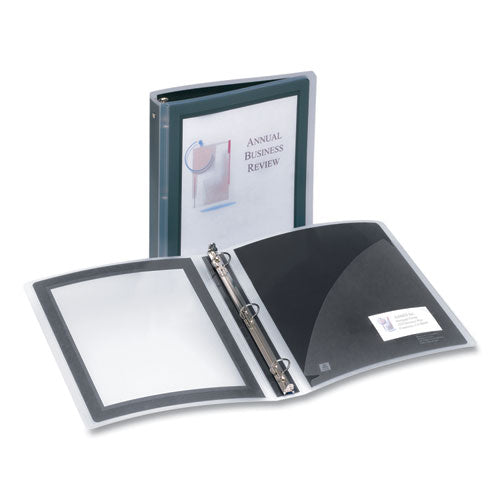 Image of Avery® 17637 Flexi-View Binder With Round Rings, 3 Rings, 1.5" Capacity, 11 X 8.5, Black
