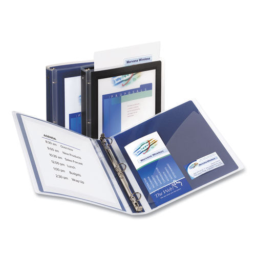 Image of Avery® 17686 Flexi-View Binder With Round Rings, 3 Rings, 1" Capacity, 11 X 8.5, Black