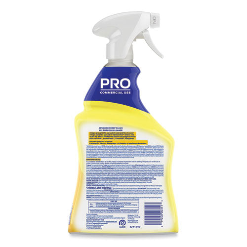 Image of Professional LYSOL® Brand 19200-00351 Advanced Deep Clean All Purpose Cleaner, Lemon Breeze, 32 Oz Trigger Spray Bottle, 12/carton