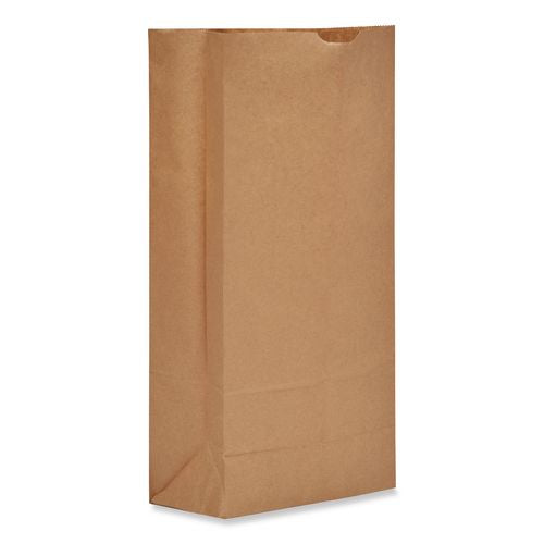 Image of Ross & Wallace Paper Products 130325SP Grocery Paper Bags, 25# Size, Heavy-Duty, 50# Basis Weight, 8.25" x 5.38" x 18", Kraft, 500/Bundle