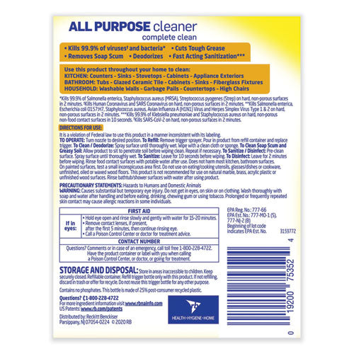 Image of LYSOL® Brand 19200-75352 Ready-To-Use All-Purpose Cleaner, Lemon Breeze, 32 Oz Spray Bottle