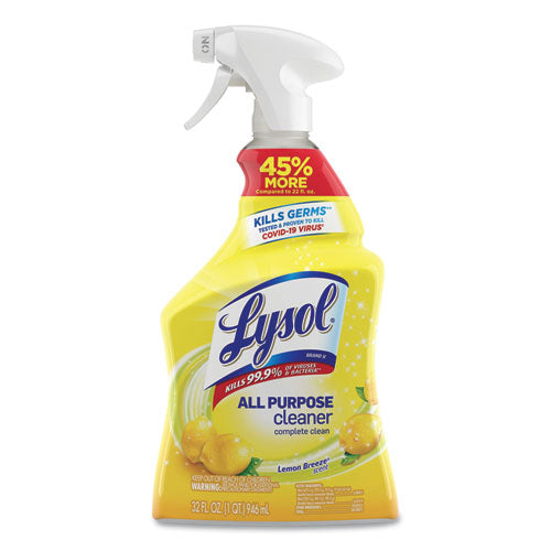 Image of LYSOL® Brand 19200-75352 Ready-To-Use All-Purpose Cleaner, Lemon Breeze, 32 Oz Spray Bottle, 12/carton