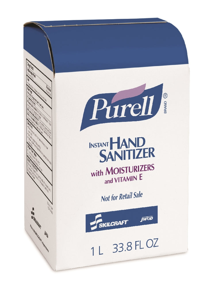 Image of PURELL® SKILCRAFT® Advanced Instant Hand Sanitizer with Biobased Content, 1000 mL Dispenser Refill for 4510-01-521-9870, Case of 8