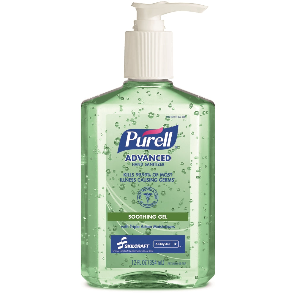 Image of PURELL® SKILCRAFT® Advanced Hand Sanitizer Soothing Gel, 12 oz. Pump Bottle, 1 Each