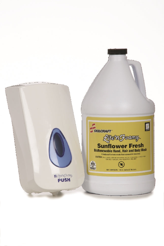 Image of SKILCRAFT® Spartan® Lite 'n Foamy Sunflower Fresh BioRenewable Hand Cleaner Starter Kit