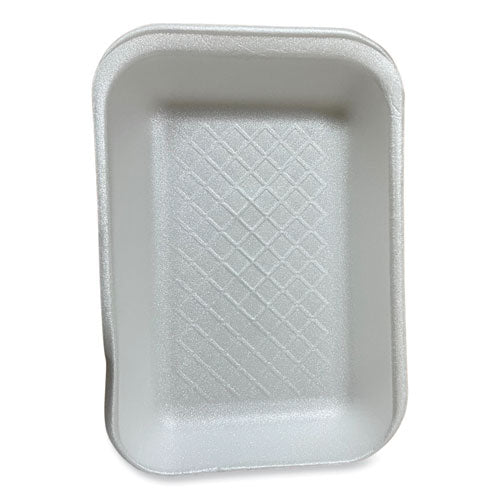 Image of General Supply Meat Trays, #2D, 8.56 x 6.1 x 1.2, White, Foam, 500/Carton