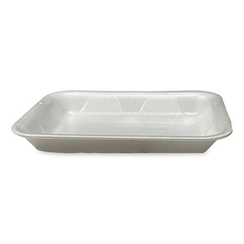 Image of GEN 4PWH Meat Trays, #4P, 9.5 x 7.19 x 1.2, White, Foam, 500/Carton