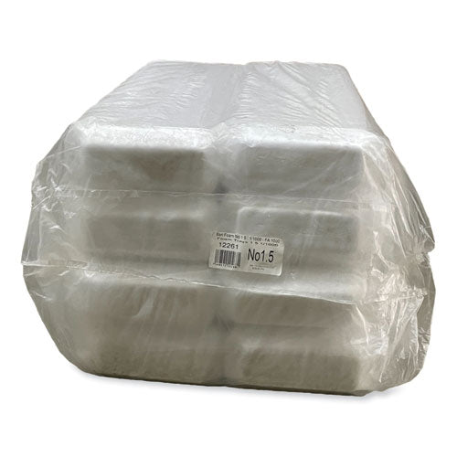 Image of GEN 15WH Meat Trays, #1.5, 8.38 x 3.94 x 1.1, White, Foam, 1,000/Carton