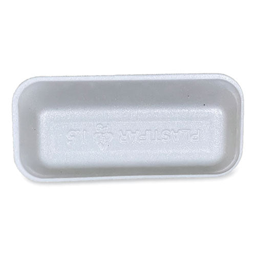 Image of GEN 15WH Meat Trays, #1.5, 8.38 x 3.94 x 1.1, White, Foam, 1,000/Carton