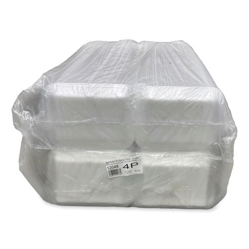 Image of GEN 4PWH Meat Trays, #4P, 9.5 x 7.19 x 1.2, White, Foam, 500/Carton