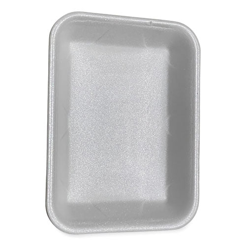 Image of GEN 4PWH Meat Trays, #4P, 9.5 x 7.19 x 1.2, White, Foam, 500/Carton