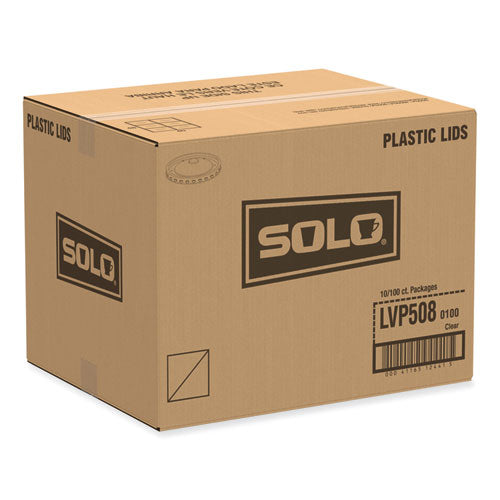 Image of SOLO® LVP508-0100 Polypropylene Vented Food Container Lids, For 6 oz to 8 oz Food Containers, Clear, Plastic, 1,000/Carton