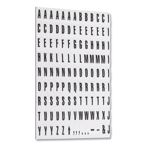 Image of MasterVision® KT2220 Heavy-Duty Board Magnets, Letters, 0.75" Tall, Black Characters, White Background, 120 Pieces