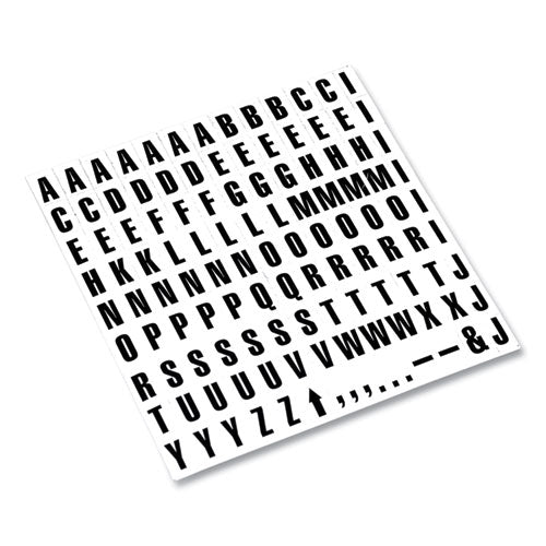 Image of MasterVision® KT2220 Heavy-Duty Board Magnets, Letters, 0.75" Tall, Black Characters, White Background, 120 Pieces
