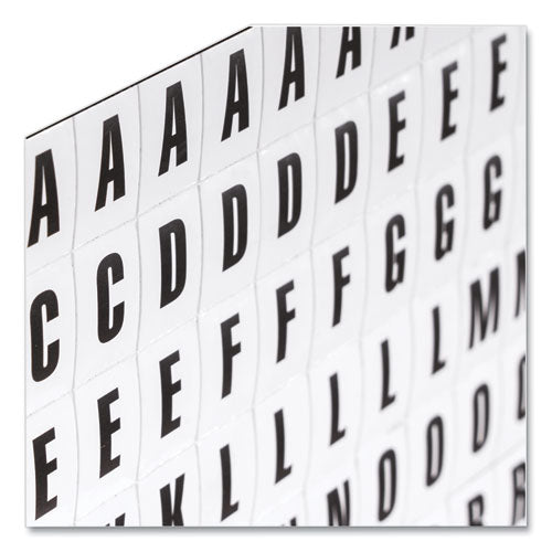 Image of MasterVision® KT2220 Heavy-Duty Board Magnets, Letters, 0.75" Tall, Black Characters, White Background, 120 Pieces