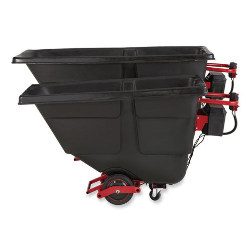 Image of Rubbermaid® Commercial 2173662 1 cu yd Motorized Roto Tilt Truck, 1,000 lb Capacity, Black