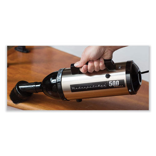 Image of MetroVac 105-577881 Evolution Hand Vacuum, Silver/Black