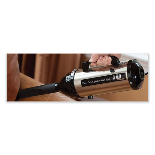 Image of MetroVac 105-577881 Evolution Hand Vacuum, Silver/Black