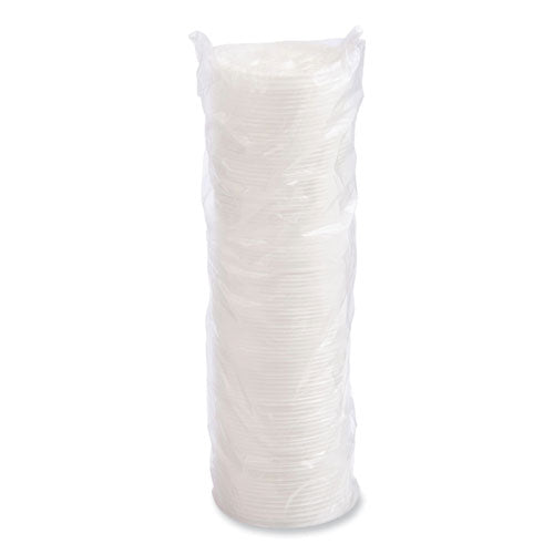 Image of Dart® 8FTL Lift n' Lock Plastic Hot Cup Lids, Fits 8 oz Hot Cups, White, 1,000/Carton
