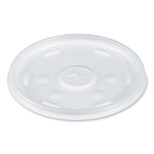 Image of Dart® 20SL Cold Cup Lids, Fits 8 oz to 32 oz Cold Cups/Containers, Plastic, Translucent, 100/Sleeve, 10 Sleeves/Carton
