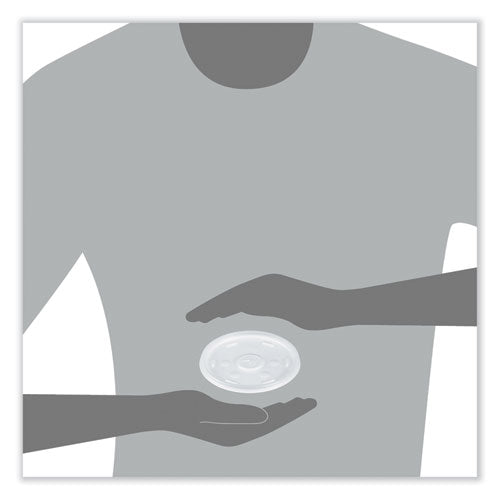 Image of Dart® 20SL Cold Cup Lids, Fits 8 oz to 32 oz Cold Cups/Containers, Plastic, Translucent, 100/Sleeve, 10 Sleeves/Carton