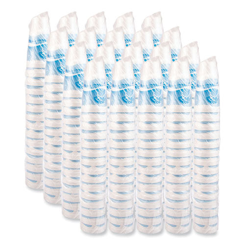Image of Dart® 44AJ32H Horizon Hot/Cold Foam Drinking Cups, 44 oz, White/Ocean Blue, 15/Bag, 20 Bags/Carton