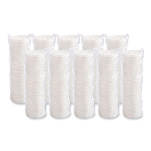 Image of Dart® 8FTL Lift n' Lock Plastic Hot Cup Lids, Fits 8 oz Hot Cups, White, 1,000/Carton