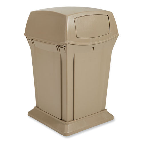 Image of Rubbermaid® Commercial FG917188BEIG Ranger Fire-Safe Container, Two Doors, 45 gal, Structural Foam, Beige