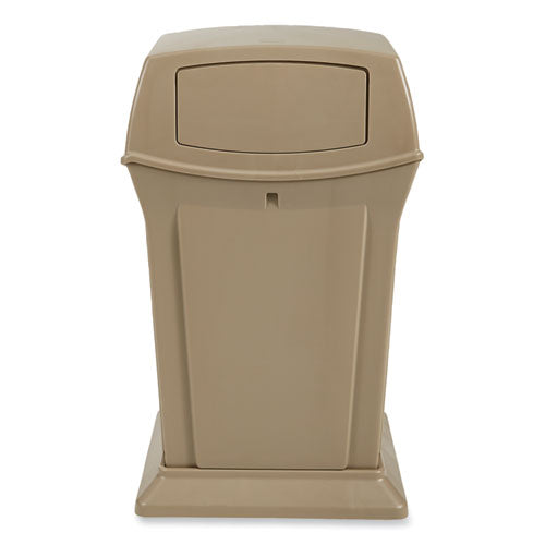 Image of Rubbermaid® Commercial FG917188BEIG Ranger Fire-Safe Container, Two Doors, 45 gal, Structural Foam, Beige