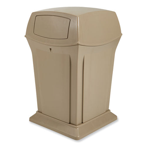 Image of Rubbermaid® Commercial FG917188BEIG Ranger Fire-Safe Container, Two Doors, 45 gal, Structural Foam, Beige