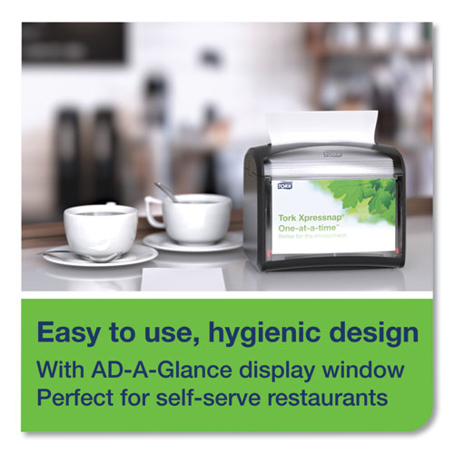 Image of Tork® 6232100 Xpressnap Tabletop Napkin Dispenser, 7.9 X 5.6 X 7.9, Black